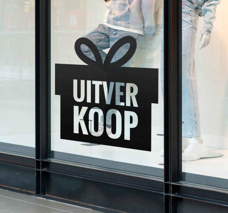 Geschenkdoos sticker uitverkoop - TenStickers