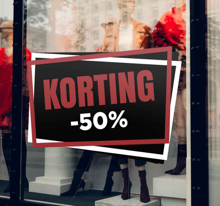 Moderne uitverkoop sticker rood zwart - TenStickers