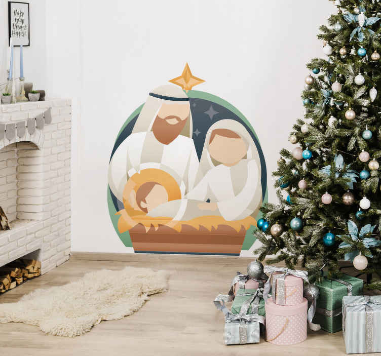 Adesivo Natale presepe - TenStickers