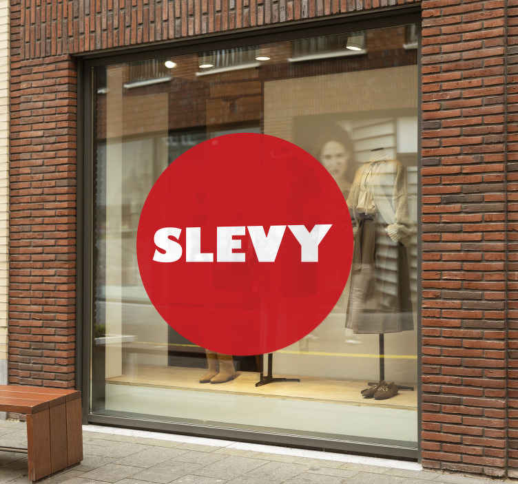 Slevy černo-červená samolepka - TenStickers