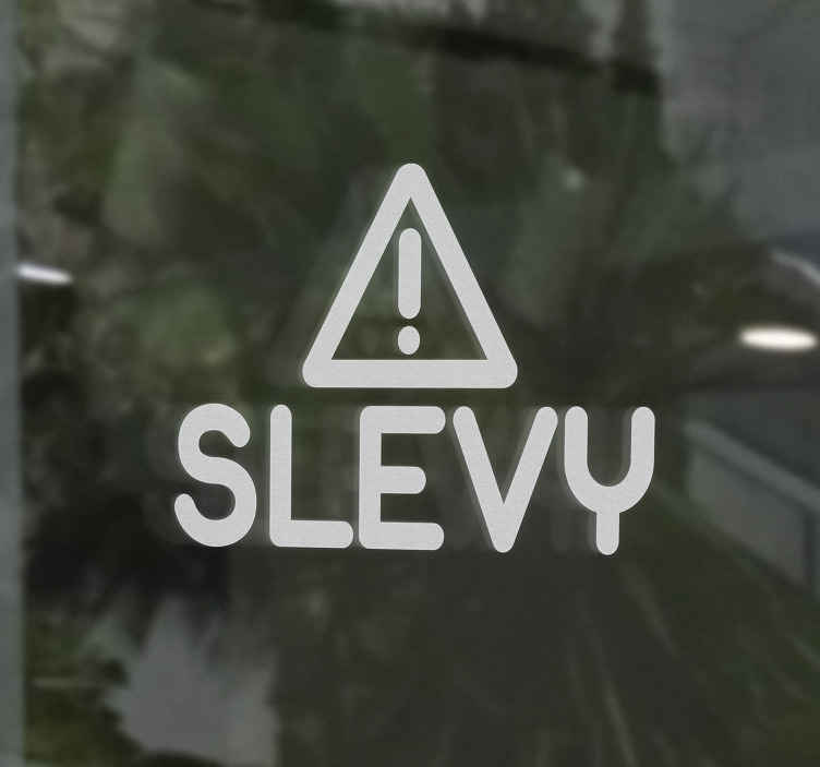 Text s výstražným symbolem prodejní nálepky - TenStickers