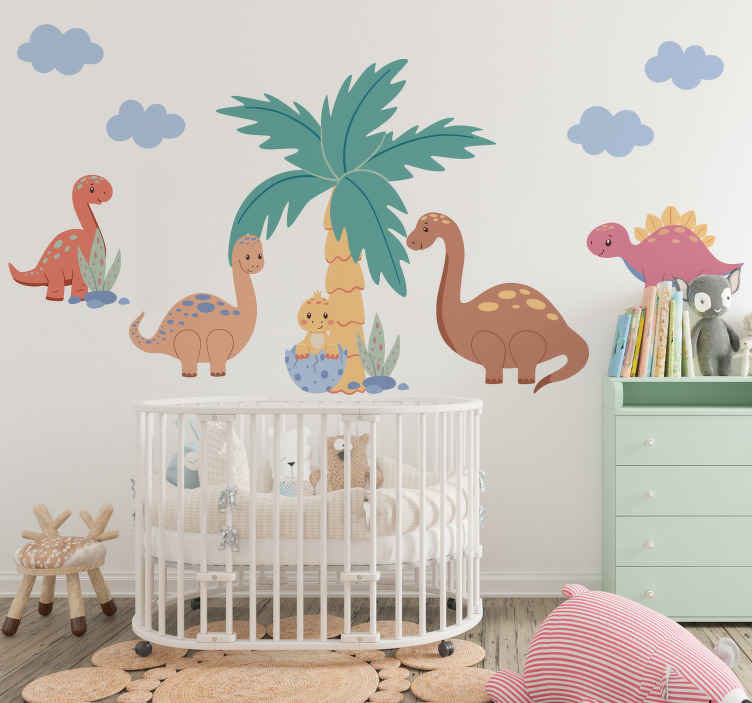 Cute Dinosaurs Wall Sticker Children's Room