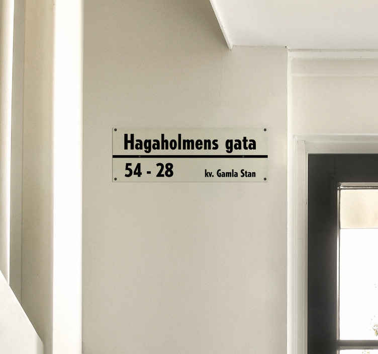 Gatuskylt stockholm Namn klistermärke - Tenstickers