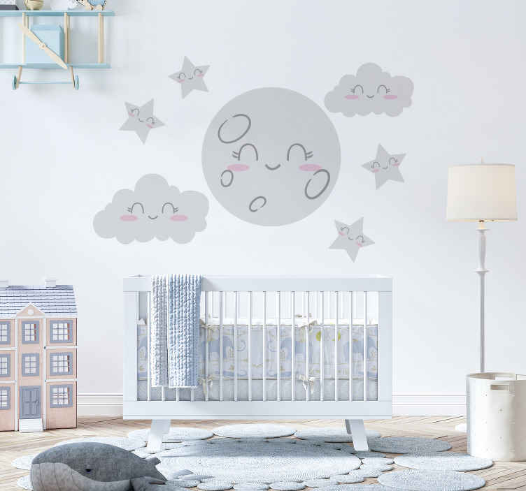 Naljepnice Prostor divne zvijezde i mjesec - TenStickers