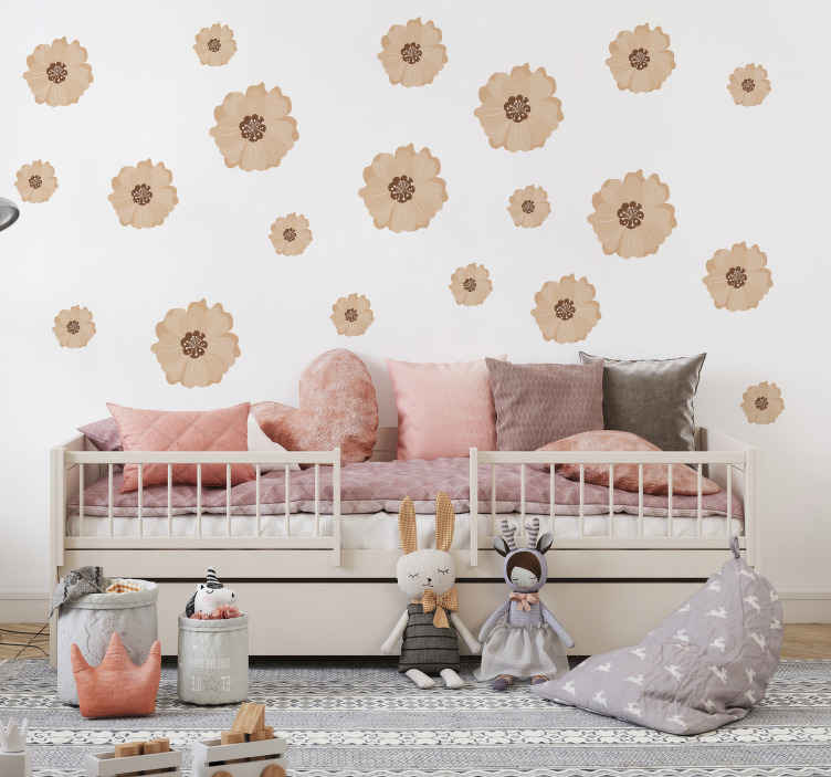 Bohem çiçekler i̇llüstrasyonlar sticker - TenStickers