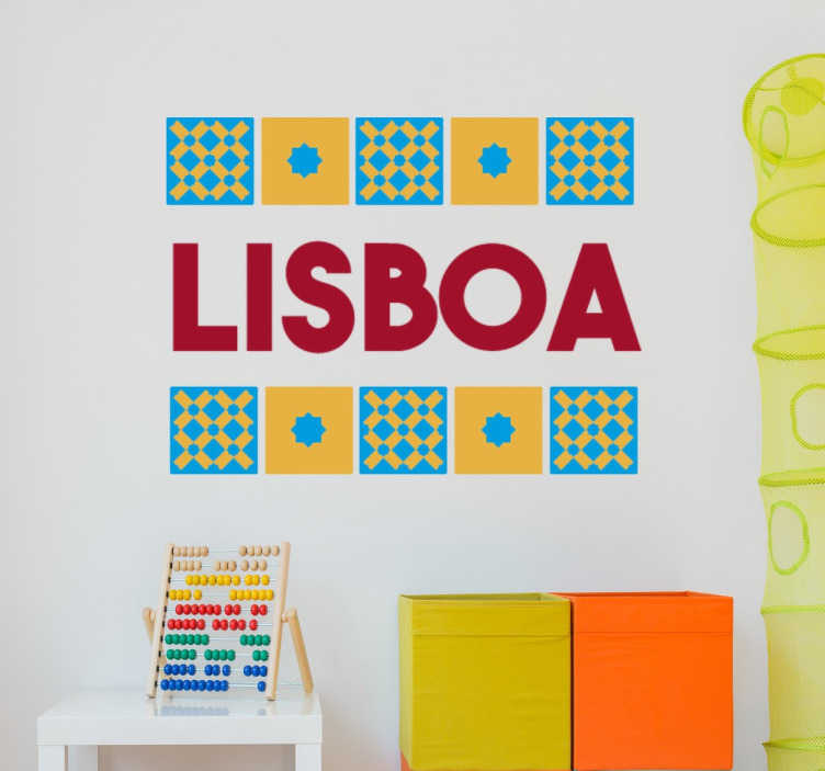Sticker Lisboa tuiles