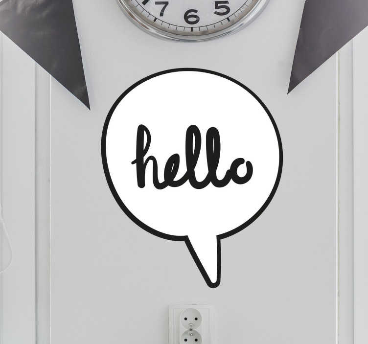 Hello Comic Book Speech Bubble Tenstickers