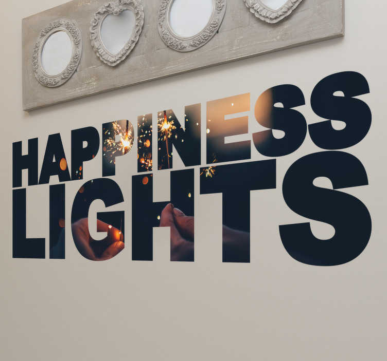 Tenstickers Muursticker Happiness Lights