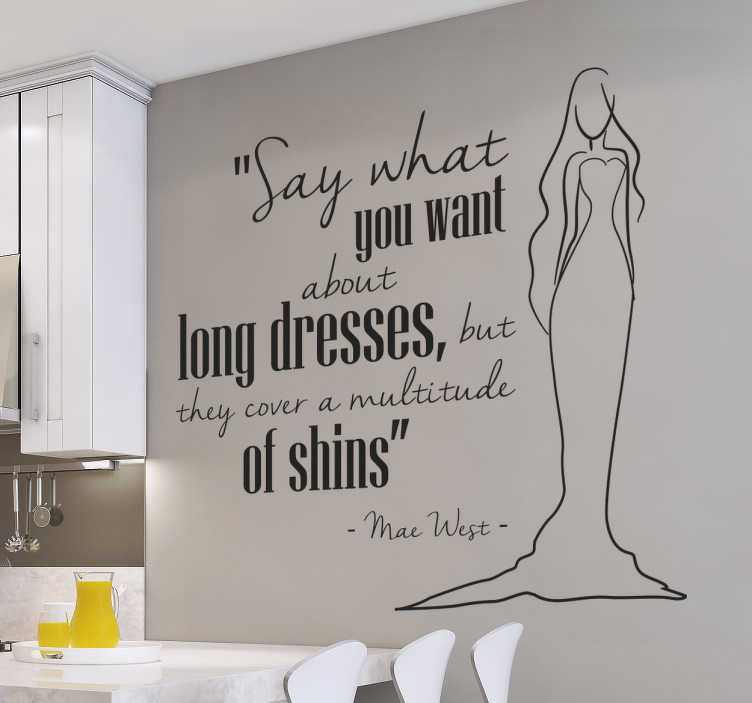 Muursticker Mae West Long Dresses