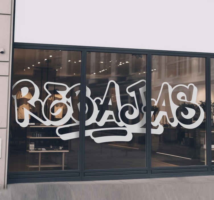Vinilo rebajas estilo graffiti - TenVinilo