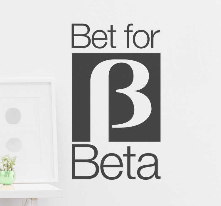 Vinilo Bet for Beta - TenVinilo