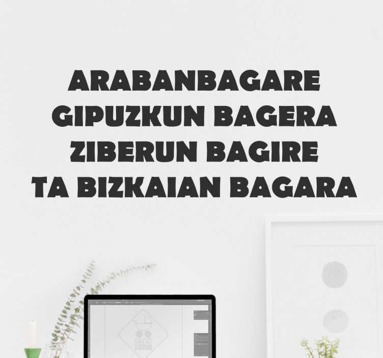 Vinilos Euskadi canción bagire - como decorar una casa