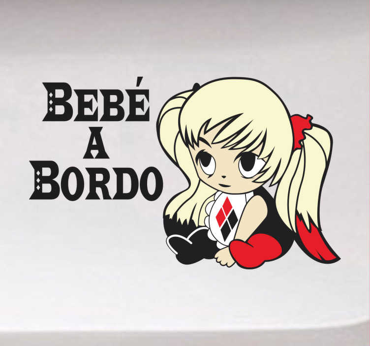 Pegatina muñeca bebé a bordo - TenVinilo