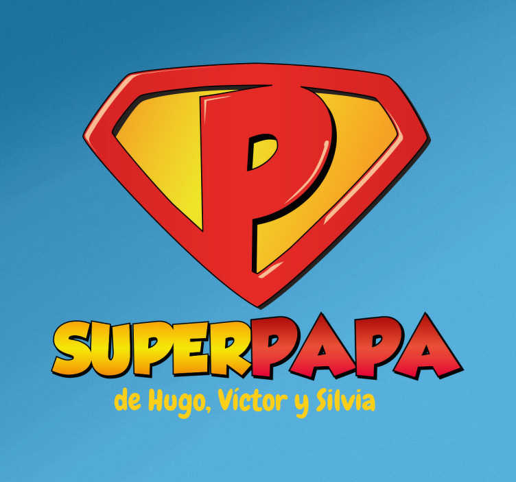 Sticker superpapa personnalisable
