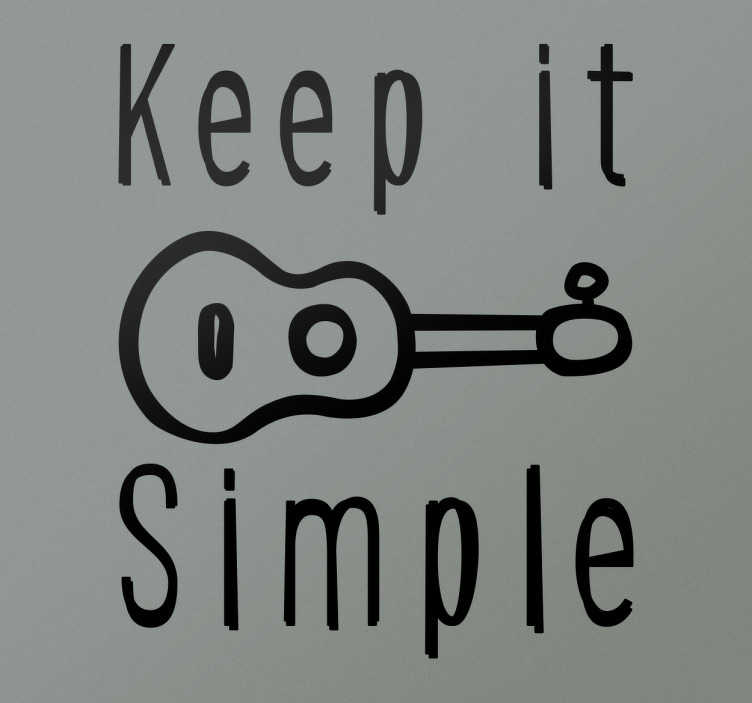 Sticker keep it simple