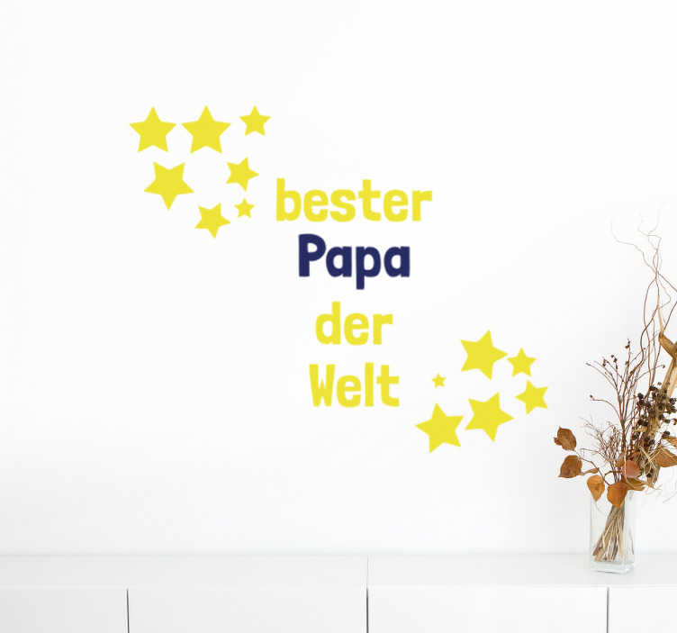 Wandtattoo Bester Papa Sterne - TenStickers