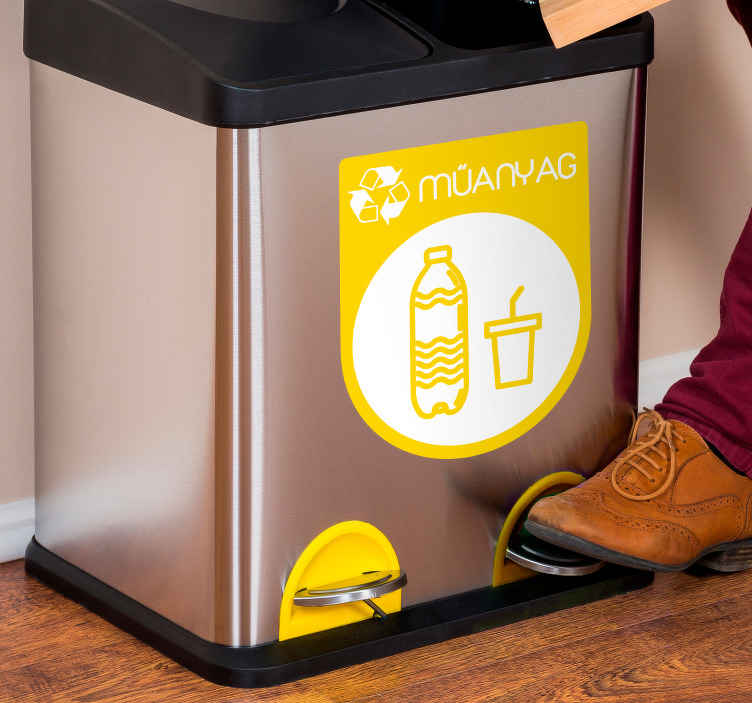 Műanyag újrahasznosítás Matrica szemeteskuka - TenStickers