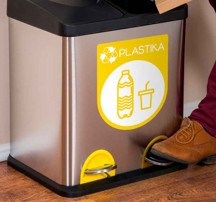 Recikliranje plastike nalepka za zabojnike - TenStickers