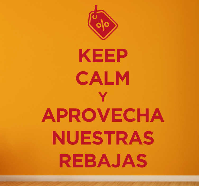 Pegatinas para tiendas rebajas keep calm - vinilos de
