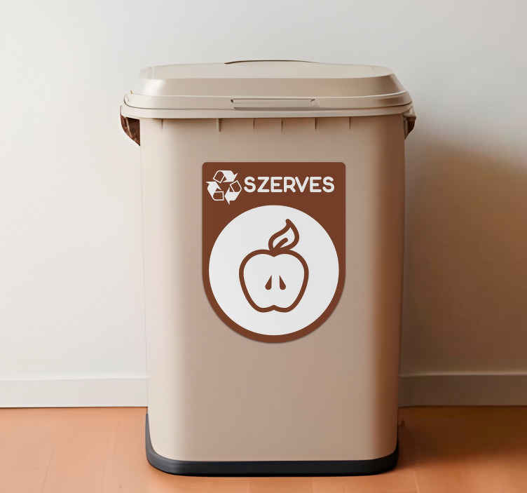 Szerves újrahasznosítás Matrica szemeteskuka - TenStickers