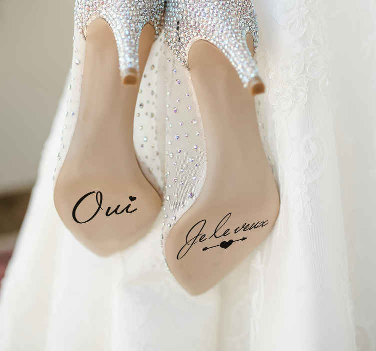 Sticker mariage oui je le veux - TenStickers