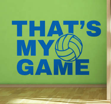 That's my game volleyball sports wall sticker - TenStickers