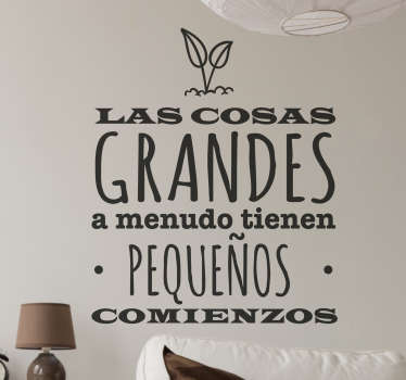 Vinilo decorativo cosas grandes - TenVinilo