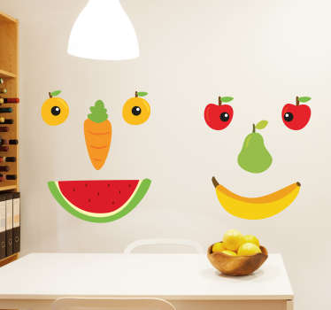 sticker fruits smileys - TenStickers