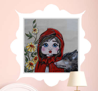 Sticker portrait chaperon rouge - TenStickers