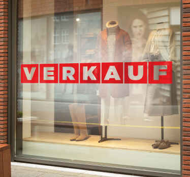 Schaufensteraufkleber Rabatt Kästchen - TenStickers