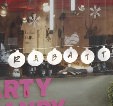 Schaufensteraufkleber Rabatt Weihnachtskugeln - TenStickers