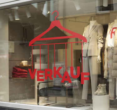 Schaufensteraufkleber Rabatt Kleiderbügel - TenStickers