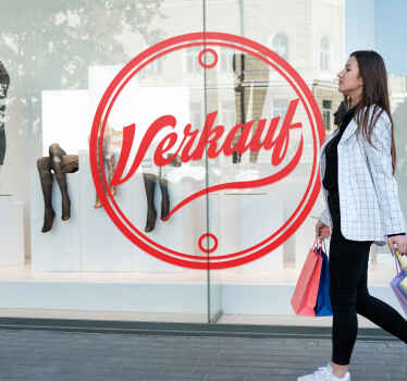 Schaufensteraufkleber Rabatt Kreis - TenStickers