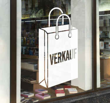 Schaufensteraufkleber Rabatt Einkaufstüte - TenStickers