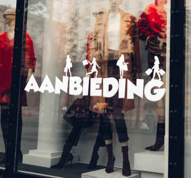 Muursticker Aanbieding shoppende vrouwen - TenStickers