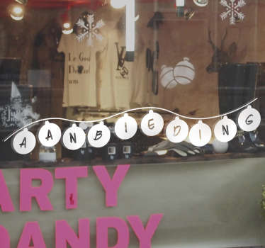 Muursticker kerstballen aanbieding - TenStickers