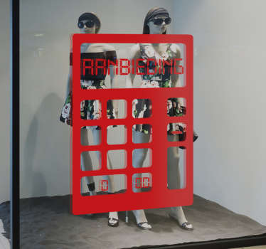 Muursticker aanbieding rekenmachine - TenStickers