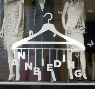 Muursticker kledinghanger aanbieding - TenStickers