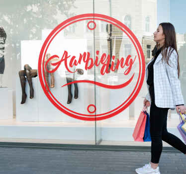 Muursticker Aanbieding in cirkel - TenStickers