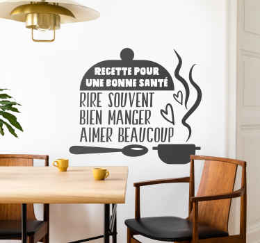 Sticker recette pour une bonne santé - TenStickers