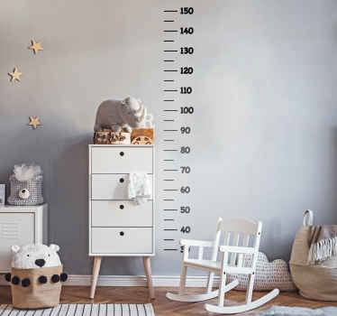 Minimalistisk højdemåler wallstickers til børn - TenStickers
