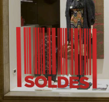 Sticker soldes code barre - TenStickers