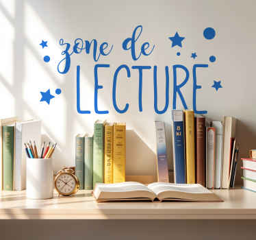 Sticker chambre ado zone de lecture - TenStickers