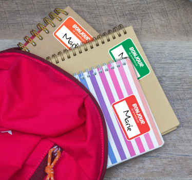 Kit autocollants étiquettes de nom - TenStickers