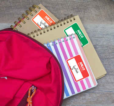 Naam kaartjes stickersset - TenStickers