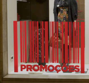 Adesivo promoções código de barras - TenStickers