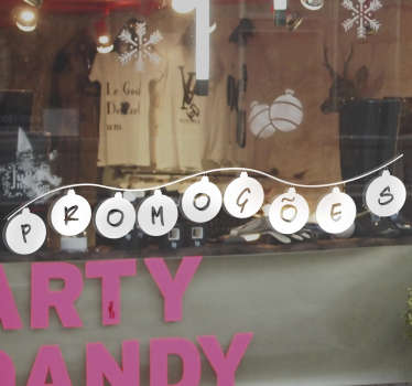 Autocolante promoções bolas de natal - TenStickers