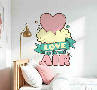 nálepky srdce láska je vo vzduchu - Tenstickers