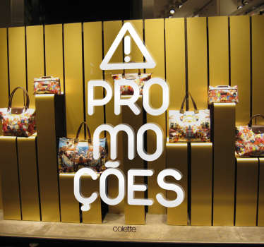 Autocolante promoções warning - TenStickers