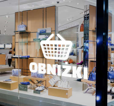 Naklejka koszyk obniżki - TenStickers